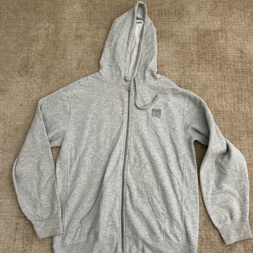 Reef Light Gray Fleece Hoodie